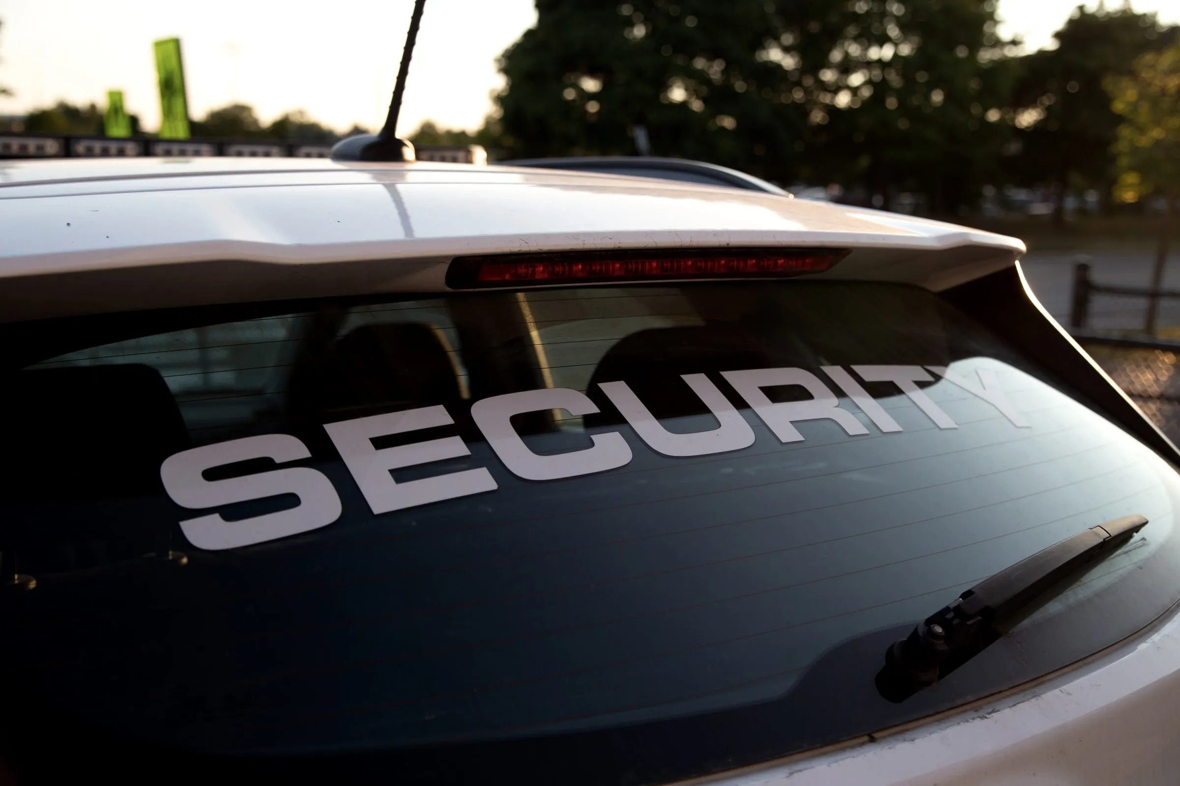 Marked security patrol vehicle